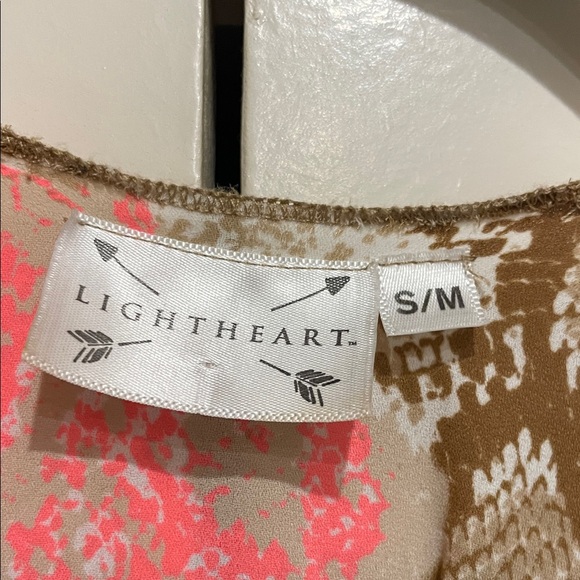 🔥NWOT Pink and Brown Patterned Kimono - Picture 2 of 4